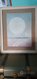 quadro disegnato su legno firmato