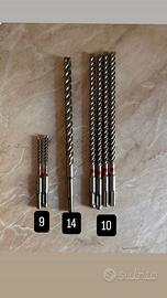 Punte Trapano Hilti SDS Plus- Misure 9, 10 e 14 mm