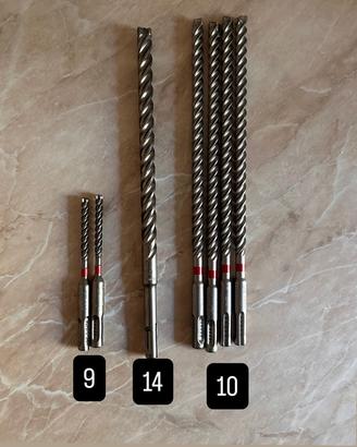 Punte Trapano Hilti SDS Plus- Misure 9, 10 e 14 mm