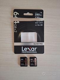 2 Schede SD UHS-II - V60 - 64 GB