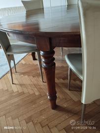 tavolo rotondo in noce 