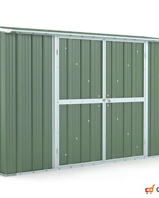 Casetta in lamiera per esterno 307x100cm verde
