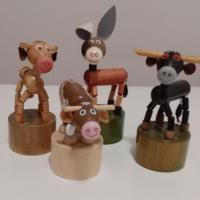 Gioco con animali in legno snodabili - 4 pezzi