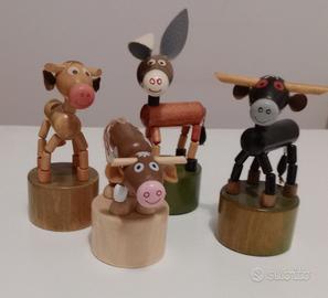 Gioco con animali in legno snodabili - 4 pezzi