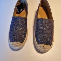 Nuove Espadrillas Grey Tata Italia glitter blu tg.