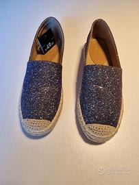 Nuove Espadrillas Grey Tata Italia glitter blu tg.