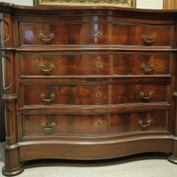 Antico Comò/Cassettone a 4 cassetti - Fronte mosso