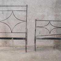 Testate letto in ferro lavorato/battuto epoca