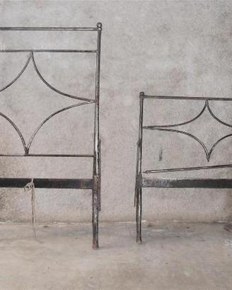 Testate letto in ferro lavorato/battuto epoca