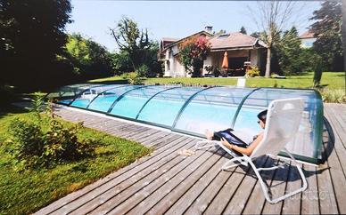 Copertura piscina trasparente 3.5x7.62m Alukov