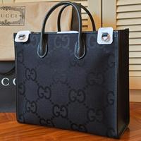 Borsa GUCCI Jumbo GG Canvas Tote Bag Black