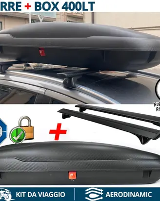 Baule Box 400Lt con BARRE per Bmw X2 F39 U11