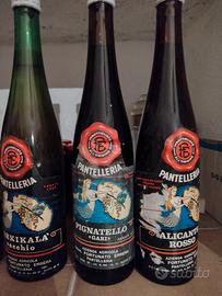 Vino 3 bottiglie 1966 pantelleria epoca collezione