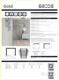 Porta Doccia battente pivottante Ercos Gold