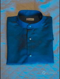 Alcott camicia misto lino blu 16/41 perfetta