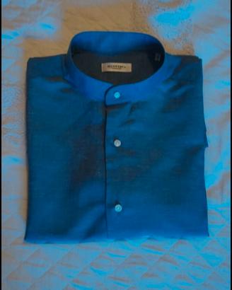 Alcott camicia misto lino blu 16/41 perfetta
