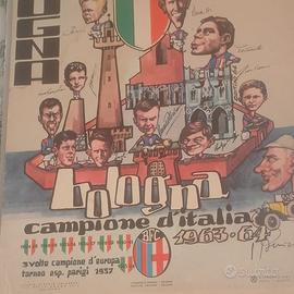 bologna campione d italia 1963/64, caticature