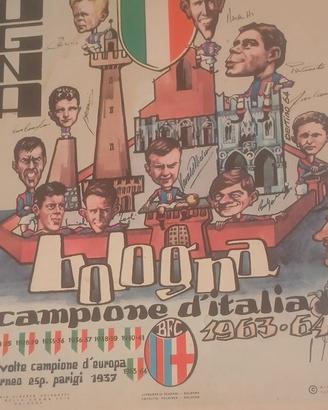 bologna campione d italia 1963/64, caticature
