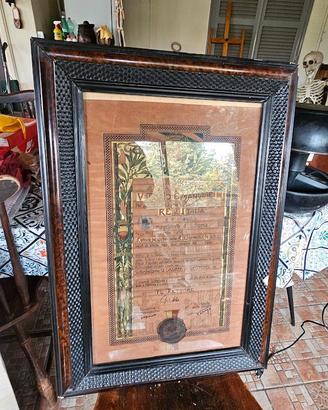 QUADRO DIPLOMA LAUREA PERIDO FASCISTA REGIA 1939