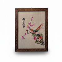 Quadro Vintage: Ricamo Cinese su Seta