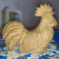 Statua gallo in terracotta