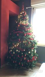 Albero di natale 2.30mt di altezza con luci