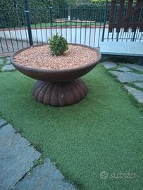 grande vaso in graniglia da giardino