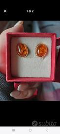 Orecchini argento 925 e ambra