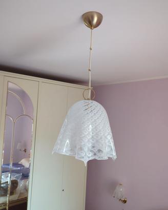 3 Lampadari "Fazzoletto" in vetro di Murano