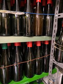 290 Bottiglie di vetro scuro da imbottigliamento