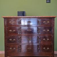 cassettiera, credenza con piano in marmo