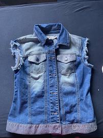 Gilet in jeans met