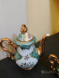 Set vintage Bavaria con decorazioni in oro 