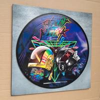 Vinile 33 giri a quadro omaggio ai Daft Punk 