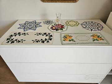 Set centrini in perline fatto a mano