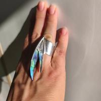 anello in argento unico con madreperla