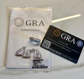 Anello in argento 925 Moissanite