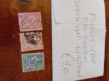 Francobolli francesi fine 800