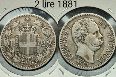 2 lire 1881