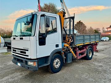 IVECO Eurocargo 100E18 K Ribaltabile + Gru