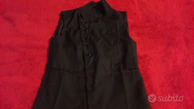 Gilet nero irregolare Tg M - NUOVO