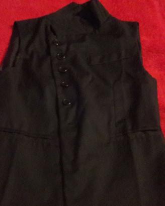 Gilet nero irregolare Tg M - NUOVO