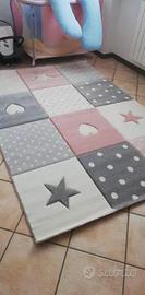 Tappeto per cameretta patchwork (stelline/cuori)
