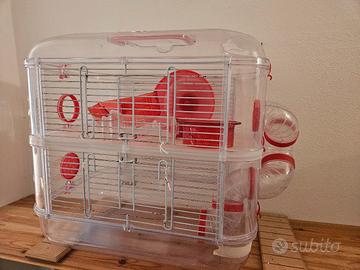 gabbia per criceto completa di accessori