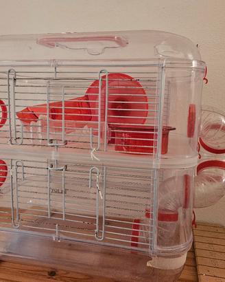 gabbia per criceto completa di accessori