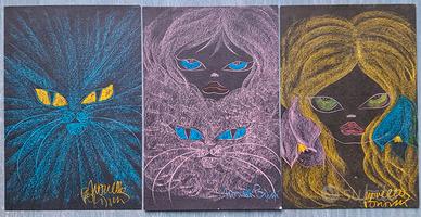 Novella Parigini Lotto 3 Cartoline Vintage