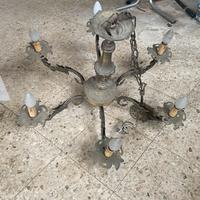 Lampadario vintage a 6 braccia