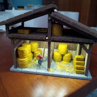 Fienile in scala 1:87 per plastico ferroviario 