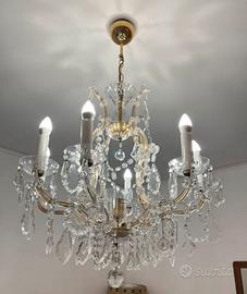 Lampadario sospeso cristallo di boemia 8 luci