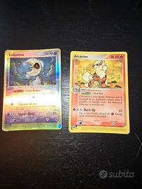 Carta Pokémon Lunatone e Arcanine 